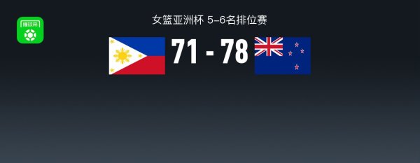 纯旭配资端 女篮亚洲杯战报：新西兰女篮78-71菲律宾女篮，埃斯拉·麦戈德里克17+7+2