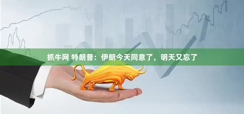 抓牛网 特朗普：伊朗今天同意了，明天又忘了